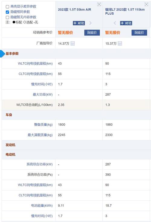 吉利银河l7参数配置 吉利银河l7参数配置详情